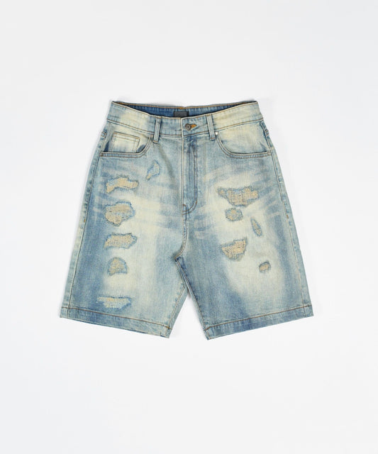 Reason Clothing Featured | Destroyed Denim Shorts