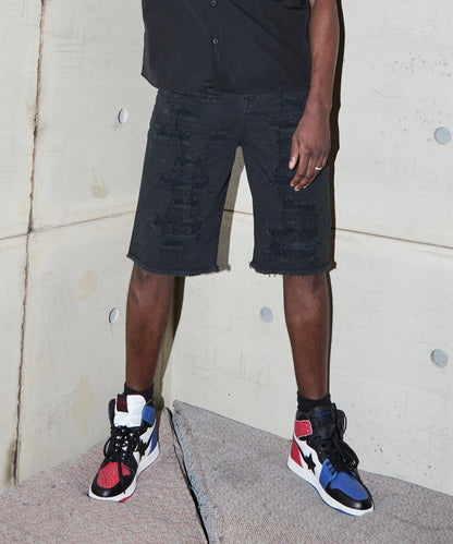 Reason Clothing Trusted | Destroyed Denim Shorts