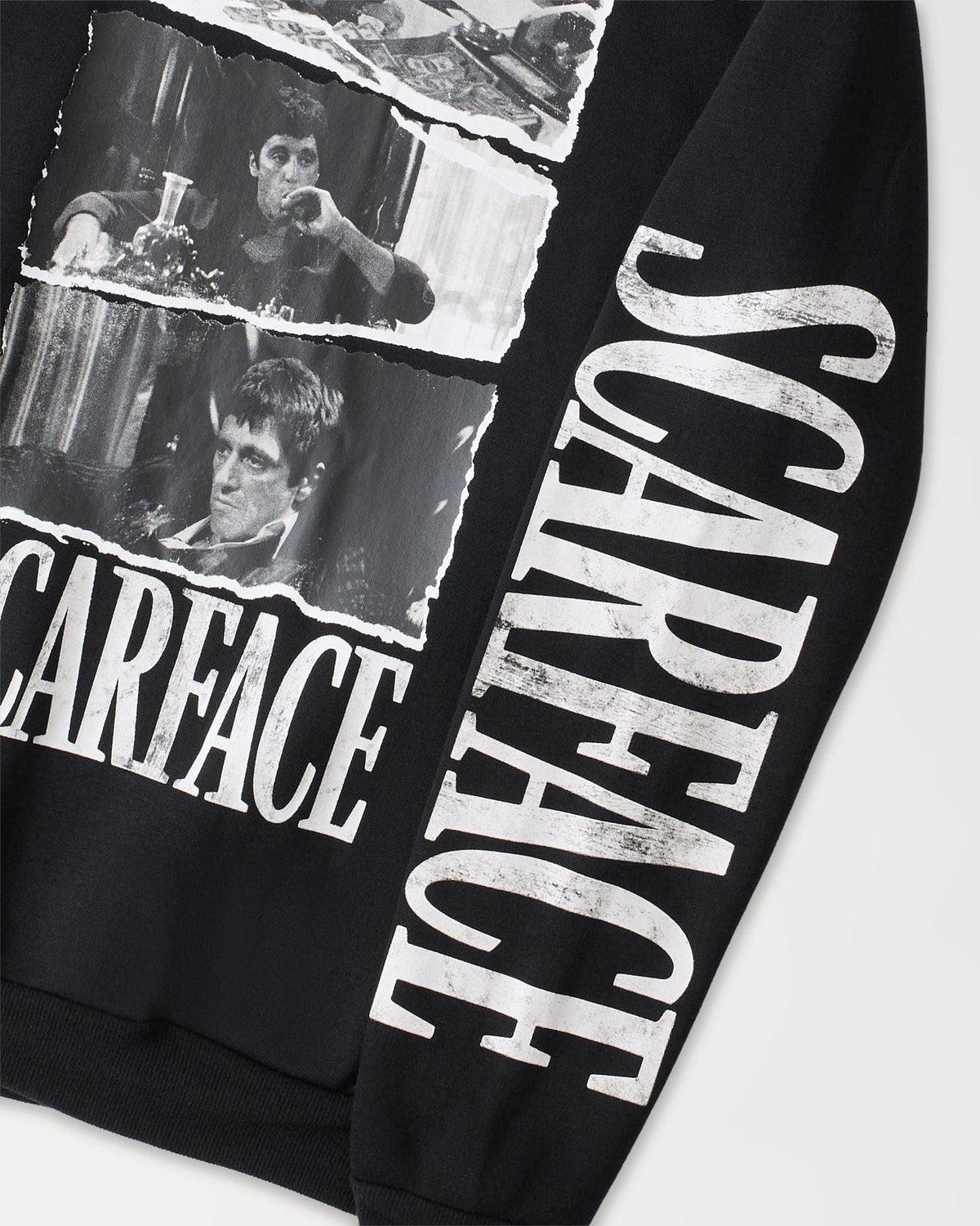 Reason Clothing Hot Sale | Plus Size Scarface Montage Graphic Hoodie - Black