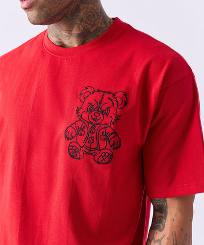Reason Clothing Top Pick | Teddy Embroidered Tee - Red