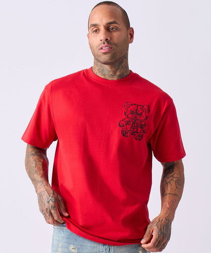 Reason Clothing Top Pick | Teddy Embroidered Tee - Red