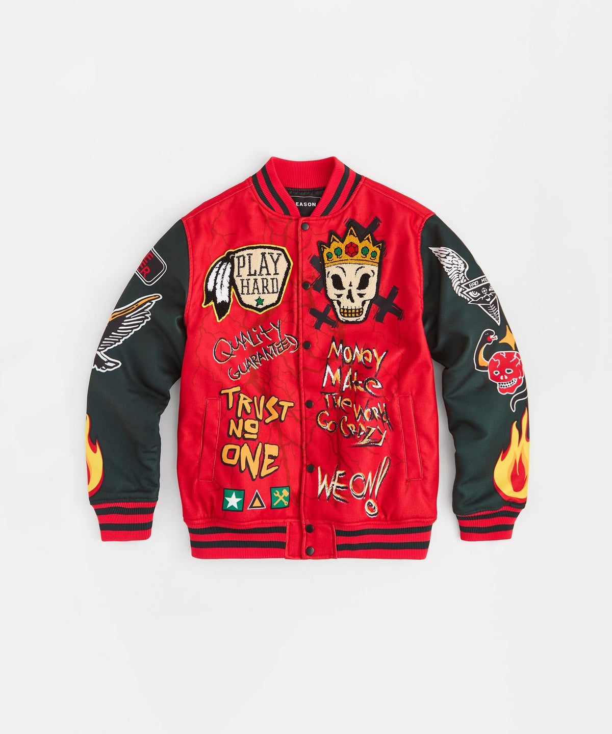 Reason Clothing Value | Work Hard Varsity Jacket