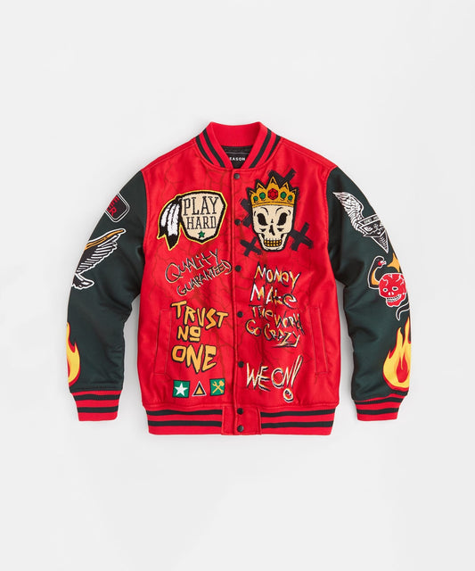 Reason Clothing Value | Work Hard Varsity Jacket