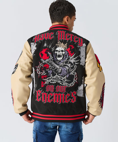 Reason Clothing Latest | Mercy Varsity Jacket Pu