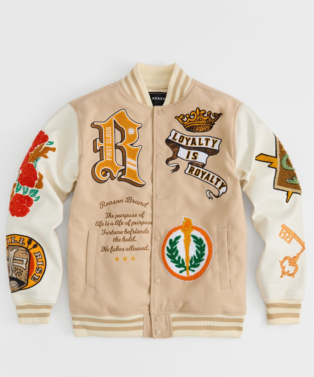 Reason Clothing Classic | Loyalty Varsity Jacket Pu
