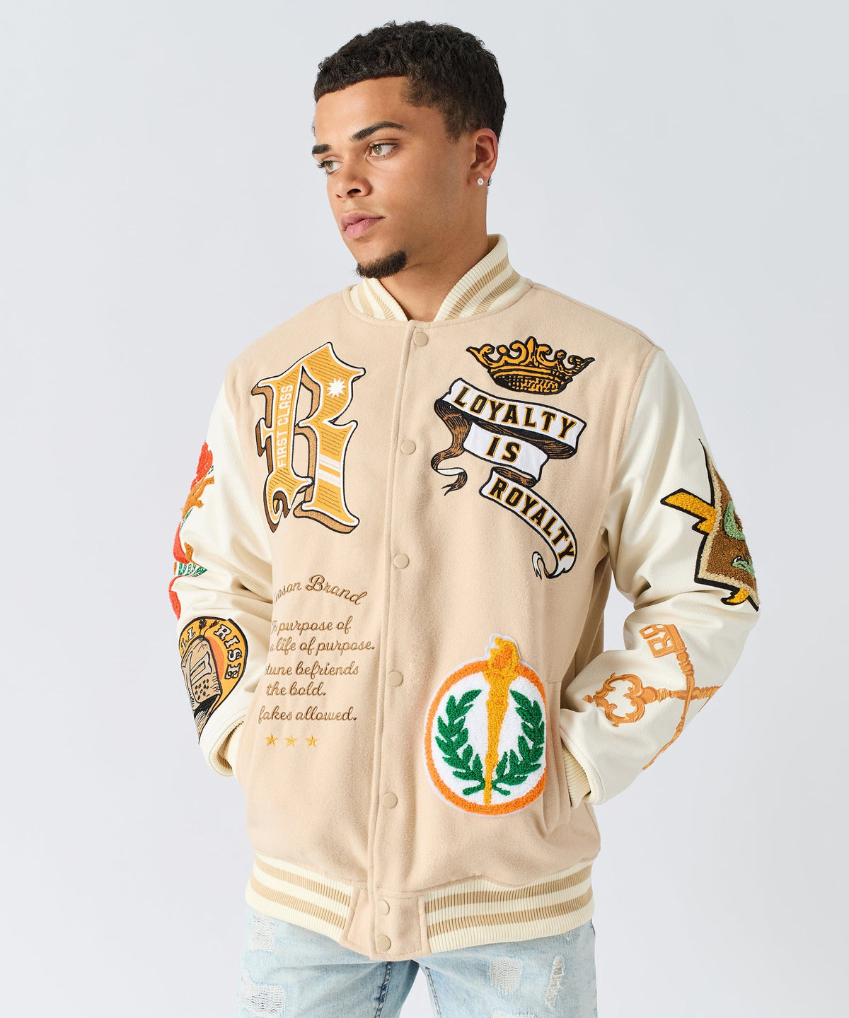 Reason Clothing Classic | Loyalty Varsity Jacket Pu