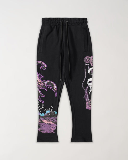 Reason Clothing Sale | All We Ask Is Trust Applique Jogger - Black