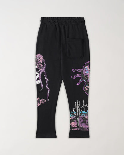 Reason Clothing Sale | All We Ask Is Trust Applique Jogger - Black