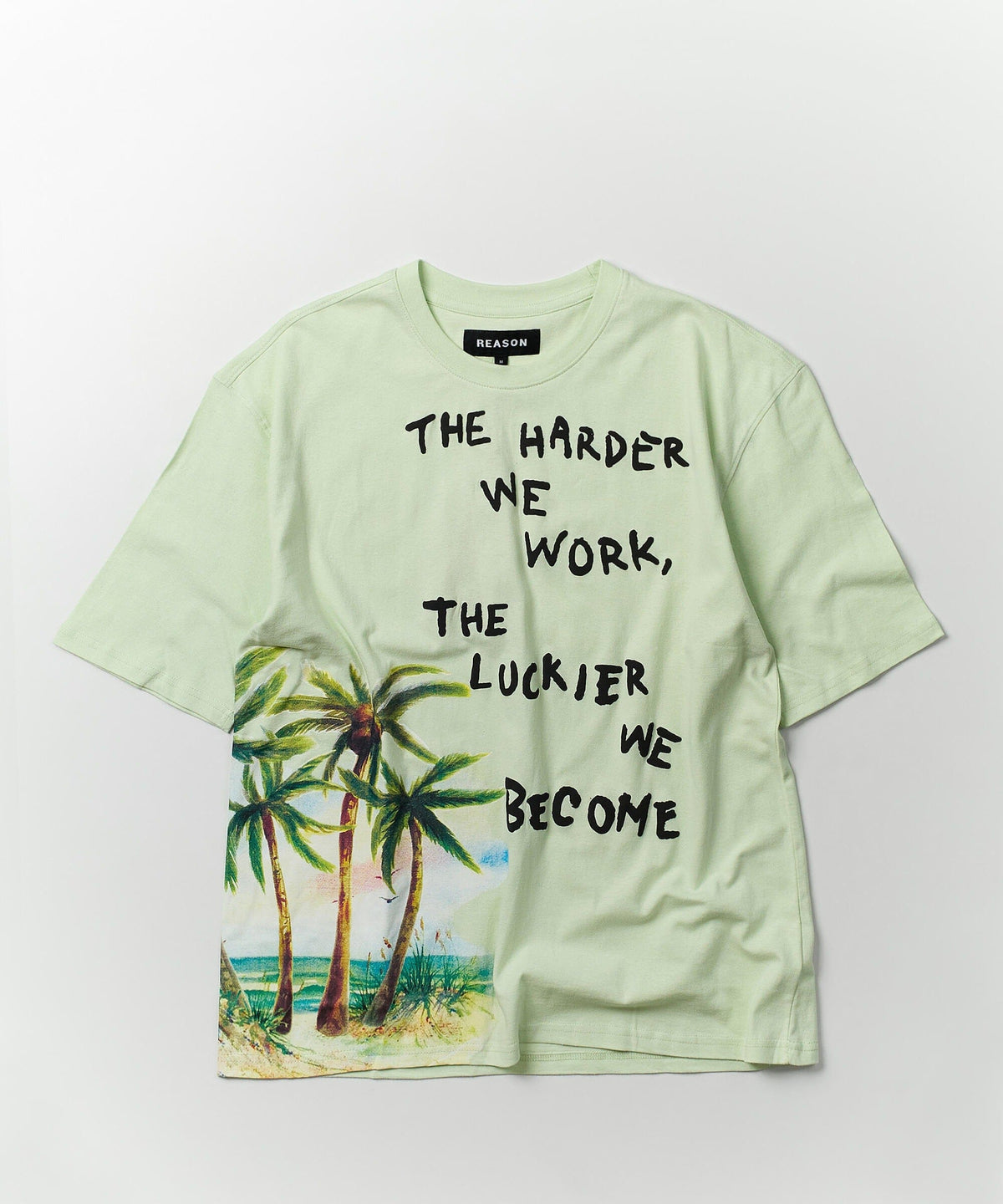 Reason Clothing Essential | Luckier We Become Box Tee - Olive Green
