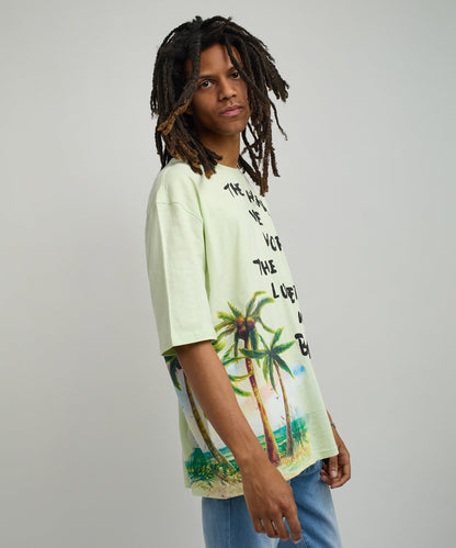 Reason Clothing Essential | Luckier We Become Box Tee - Olive Green