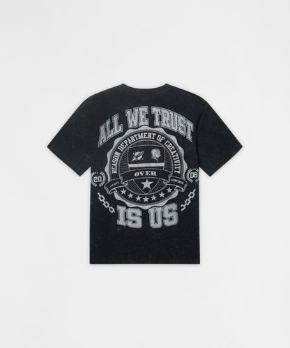 Reason Clothing Quality | Born Real Embroidered Short Sleeve Tee - Washed Black