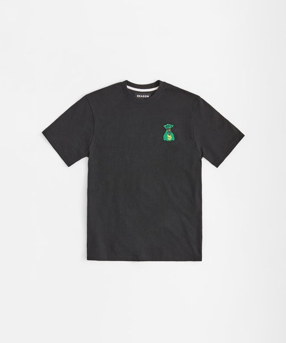 Reason Clothing Quality | Money Bags Embroidered Short Sleeve Tee - Black